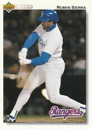 #176 Ruben Sierra - Texas Rangers - 1992 Upper Deck Baseball