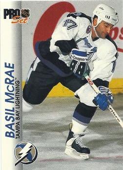 #176 Basil McRae - Tampa Bay Lightning - 1992-93 Pro Set Hockey