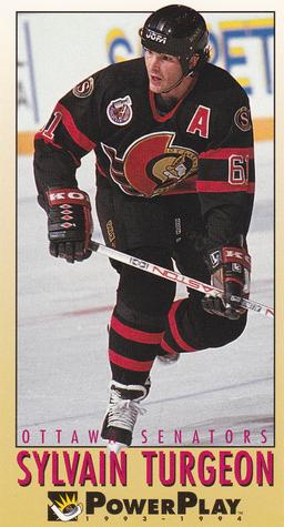 #176 Sylvain Turgeon - Ottawa Senators - 1993-94 Fleer PowerPlay Hockey