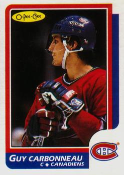 #176 Guy Carbonneau - Montreal Canadiens - 1986-87 O-Pee-Chee Hockey