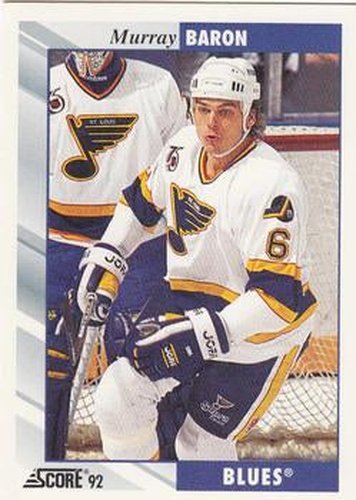 #176 Murray Baron - St. Louis Blues - 1992-93 Score USA Hockey