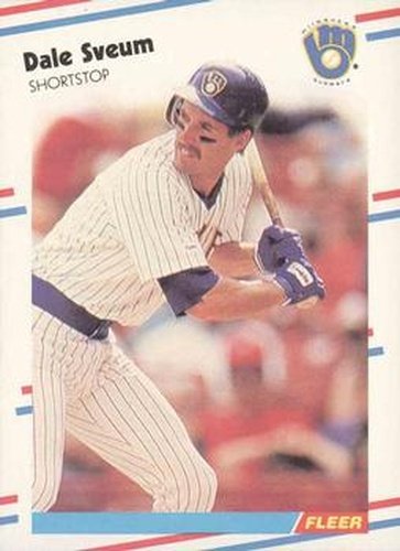 #176 Dale Sveum - Milwaukee Brewers - 1988 Fleer Baseball