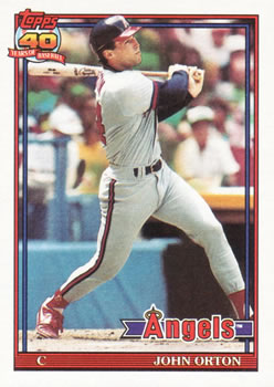#176 John Orton - California Angels - 1991 Topps Baseball