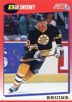 #176 Bob Sweeney - Boston Bruins - 1991-92 Score Canadian Bilingual Hockey