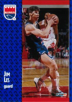 #176 Jim Les - Sacramento Kings - 1991-92 Fleer Basketball