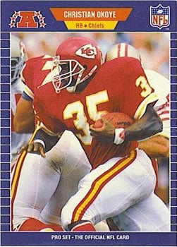 #176 Christian Okoye - Kansas City Chiefs - 1989 Pro Set Football