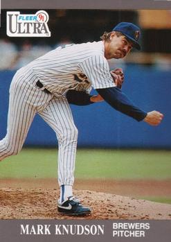 #176 Mark Knudson - Milwaukee Brewers - 1991 Ultra Baseball