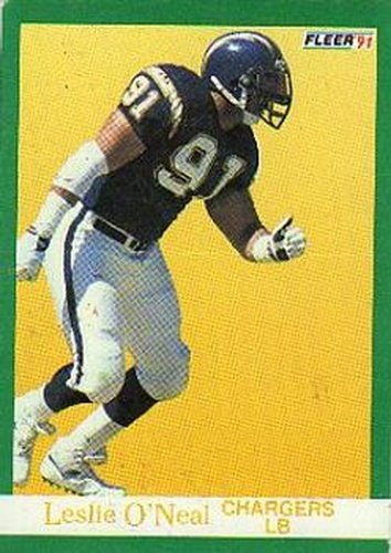 #177 Leslie O'Neal - San Diego Chargers - 1991 Fleer Football