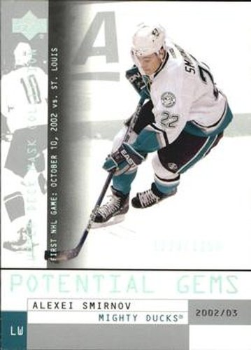 #177 Alexei Smirnov - Anaheim Mighty Ducks - 2002-03 Upper Deck Mask Collection Hockey
