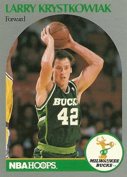 #177 Larry Krystkowiak - Milwaukee Bucks - 1990-91 Hoops Basketball
