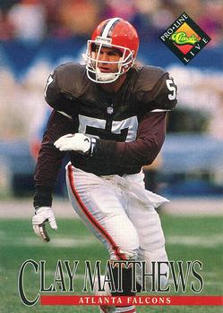 #177 Clay Matthews - Atlanta Falcons - 1994 Pro Line Live Football