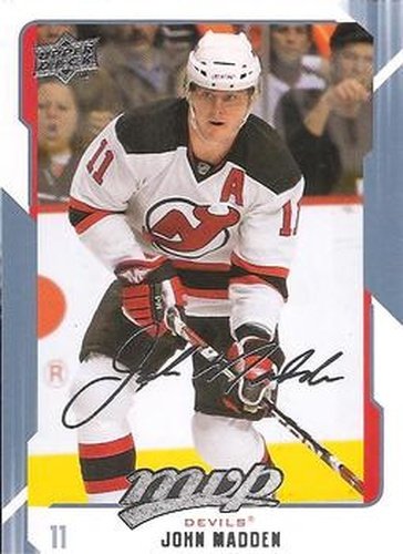 #177 John Madden - New Jersey Devils - 2008-09 Upper Deck MVP Hockey