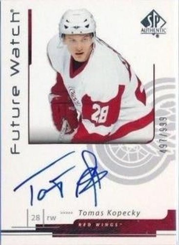#177 Tomas Kopecky - Detroit Red Wings - 2006-07 SP Authentic Hockey