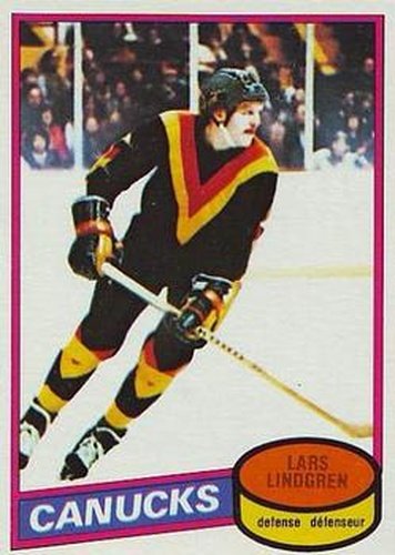 #177 Lars Lindgren - Vancouver Canucks - 1980-81 O-Pee-Chee Hockey