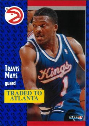 #177 Travis Mays - Atlanta Hawks - 1991-92 Fleer Basketball