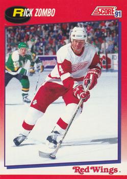 #177 Rick Zombo - Detroit Red Wings - 1991-92 Score Canadian Bilingual Hockey
