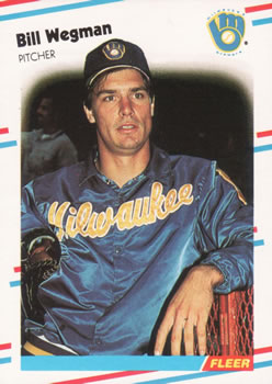 #177 Bill Wegman - Milwaukee Brewers - 1988 Fleer Baseball