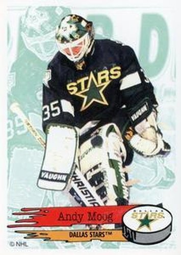 #177 Andy Moog - Dallas Stars - 1995-96 Panini Hockey Stickers