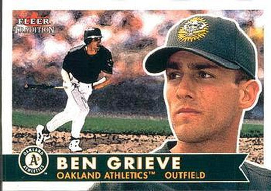 #177 Ben Grieve - Oakland Athletics - 2001 Fleer Tradition Baseball