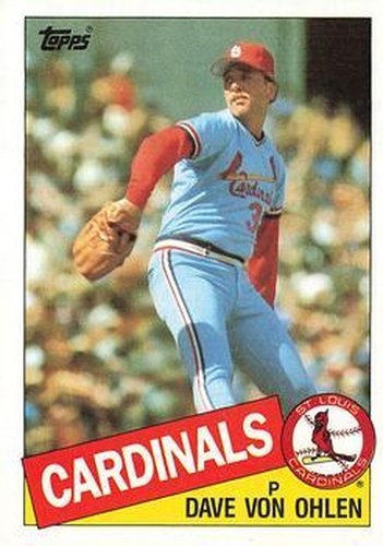 #177 Dave Von Ohlen - St. Louis Cardinals - 1985 Topps Baseball