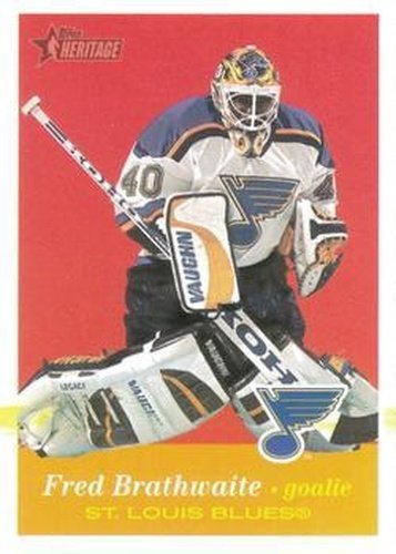 #177 Fred Brathwaite - St. Louis Blues - 2001-02 Topps Heritage Hockey