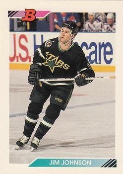 #177 Jim Johnson - Minnesota North Stars - 1992-93 Bowman Hockey