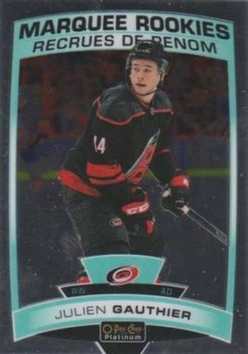 #177 Julien Gauthier - Carolina Hurricanes - 2019-20 O-Pee-Chee Platinum Hockey