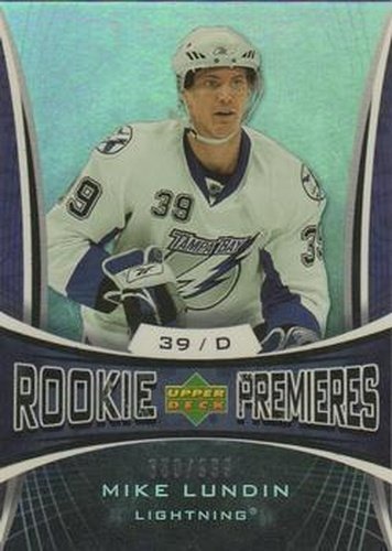 #177 Mike Lundin - Tampa Bay Lightning - 2007-08 Upper Deck Trilogy Hockey