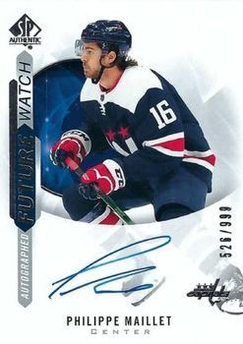 #177 Philippe Maillet - Washington Capitals - 2020-21 SP Authentic Hockey
