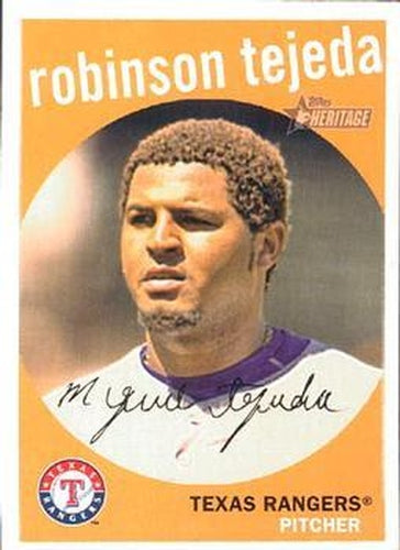#177 Robinson Tejeda - Texas Rangers - 2008 Topps Heritage Baseball