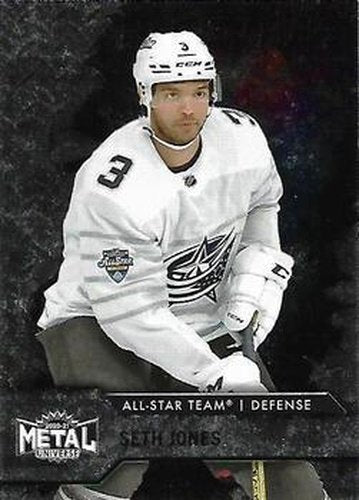 #177 Seth Jones - Columbus Blue Jackets - 2020-21 Skybox Metal Universe Hockey