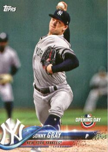 #177 Sonny Gray - New York Yankees - 2018 Topps Opening Day Baseball