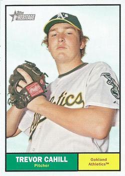 #177 Trevor Cahill - Oakland Athletics - 2010 Topps Heritage Baseball
