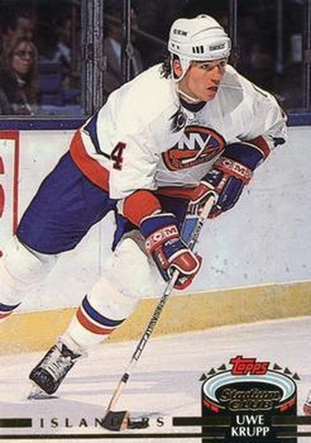 #177 Uwe Krupp - New York Islanders - 1992-93 Stadium Club Hockey