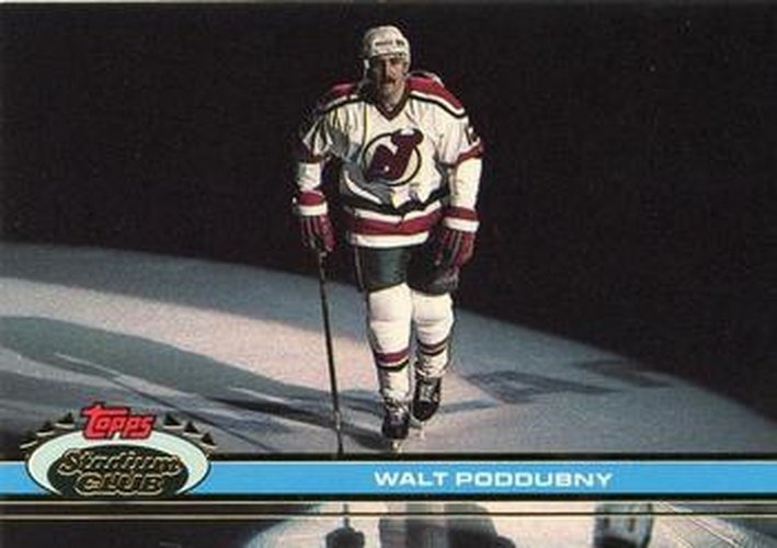 #177 Walt Poddubny - New Jersey Devils - 1991-92 Stadium Club Hockey