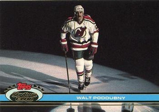 #177 Walt Poddubny - New Jersey Devils - 1991-92 Stadium Club Hockey