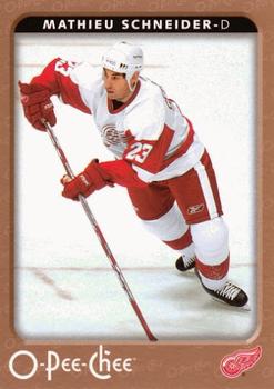#177 Mathieu Schneider - Detroit Red Wings - 2006-07 O-Pee-Chee Hockey