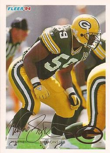 #177 Wayne Simmons - Green Bay Packers - 1994 Fleer Football