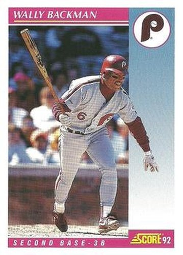 #177 Wally Backman - Philadelphia Phillies - 1992 Score Baseball
