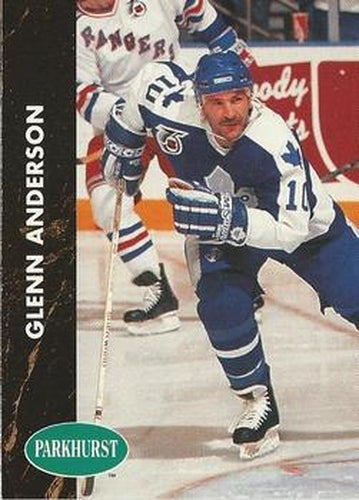 #177 Glenn Anderson - Toronto Maple Leafs - 1991-92 Parkhurst Hockey