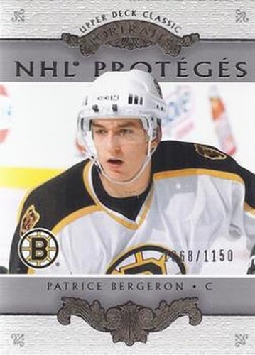 #177 Patrice Bergeron - Boston Bruins - 2003-04 Upper Deck Classic Portraits Hockey