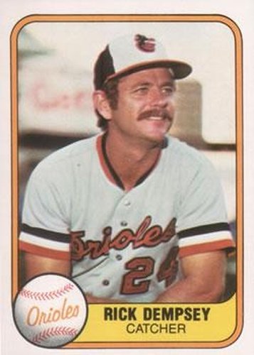 #177b Rick Dempsey - Baltimore Orioles - 1981 Fleer Baseball