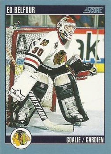 #178 Ed Belfour - Chicago Blackhawks - 1992-93 Score Canadian Hockey