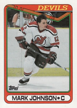 #178 Mark Johnson - New Jersey Devils - 1990-91 Topps Hockey