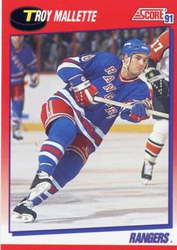 #178 Troy Mallette - New York Rangers - 1991-92 Score Canadian Bilingual Hockey