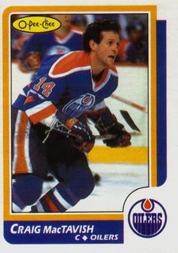#178 Craig MacTavish - Edmonton Oilers - 1986-87 O-Pee-Chee Hockey