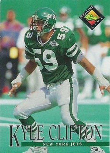 #178 Kyle Clifton - New York Jets - 1994 Pro Line Live Football