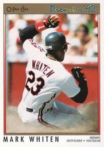 #178 Mark Whiten - Cleveland Indians - 1992 O-Pee-Chee Premier Baseball