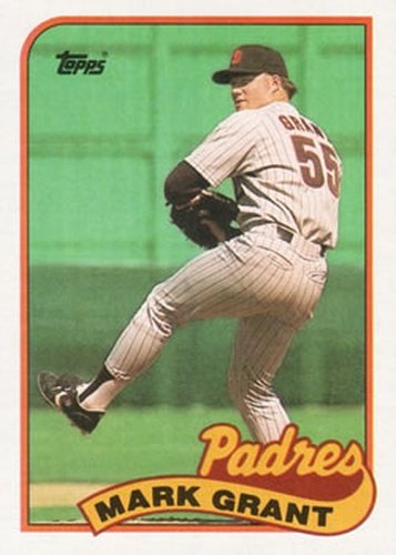 #178 Mark Grant - San Diego Padres - 1989 Topps Baseball