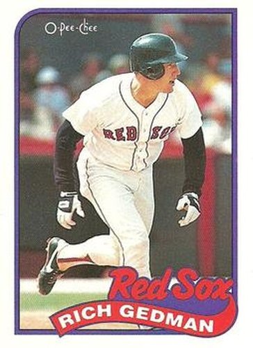 #178 Rich Gedman - Boston Red Sox - 1989 O-Pee-Chee Baseball